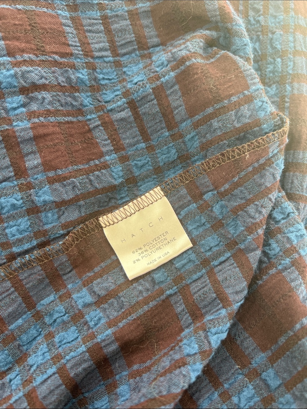 HATCH maternity Kimia plaid wrap dress lagenlook gauze Dark Academia Cottagecore - Picture 12 of 13